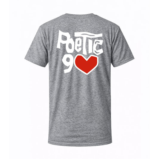 T-shirt gris ORIGINAL blanc - POETIC 90