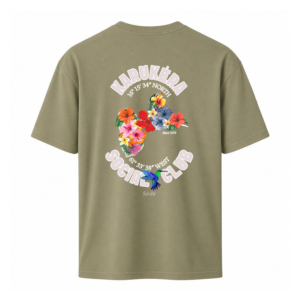 T-shirt kaki KARUKERA SOCIAL CLUB - PAWOL