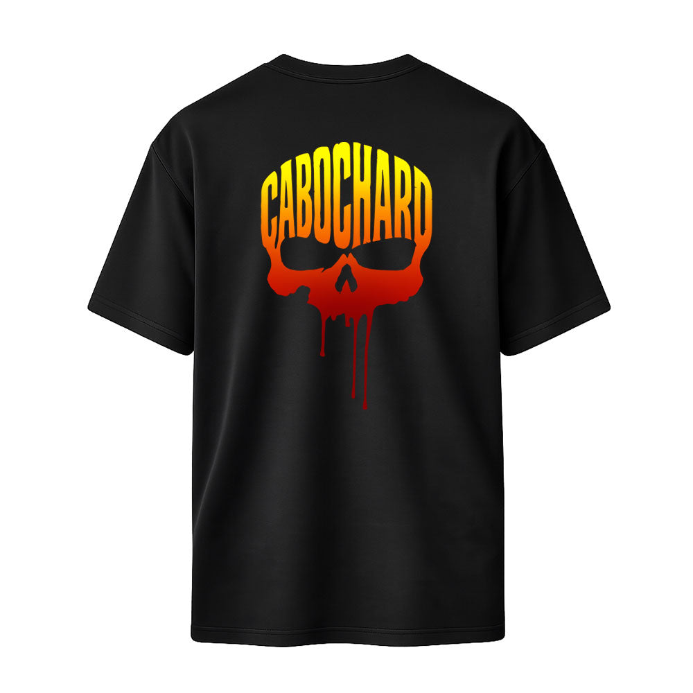 T-shirt noir SKULL Fire - CABOCHARD