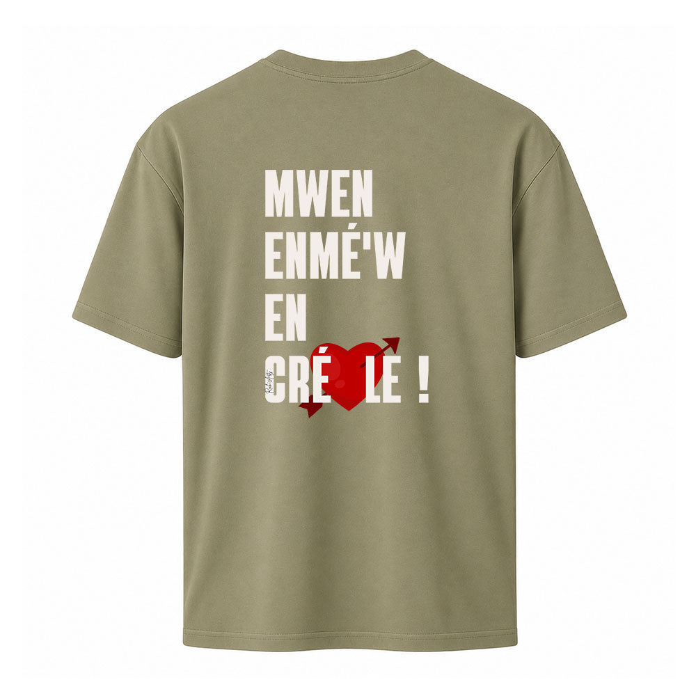 T-shirt kaki MWEN ENMEW RICH'ARTS - PAWOL