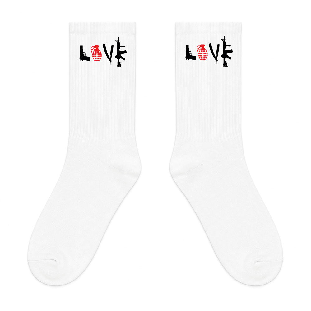 Chaussettes blanches LOVE - CABOCHARD