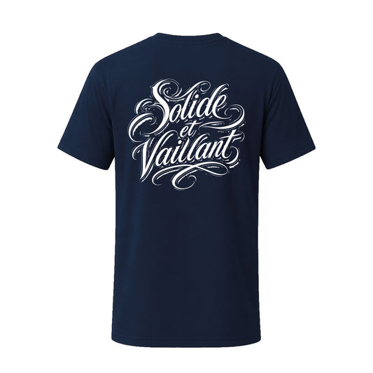 T-shirt navy SOLIDE & VAILLANT - CABOCHARD