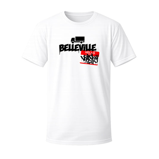 T-shirt blanc BELLEVILLE - VAPSKY
