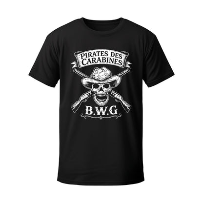 T-shirt noir PIRATES DES CARABINES - BUCHWOOD