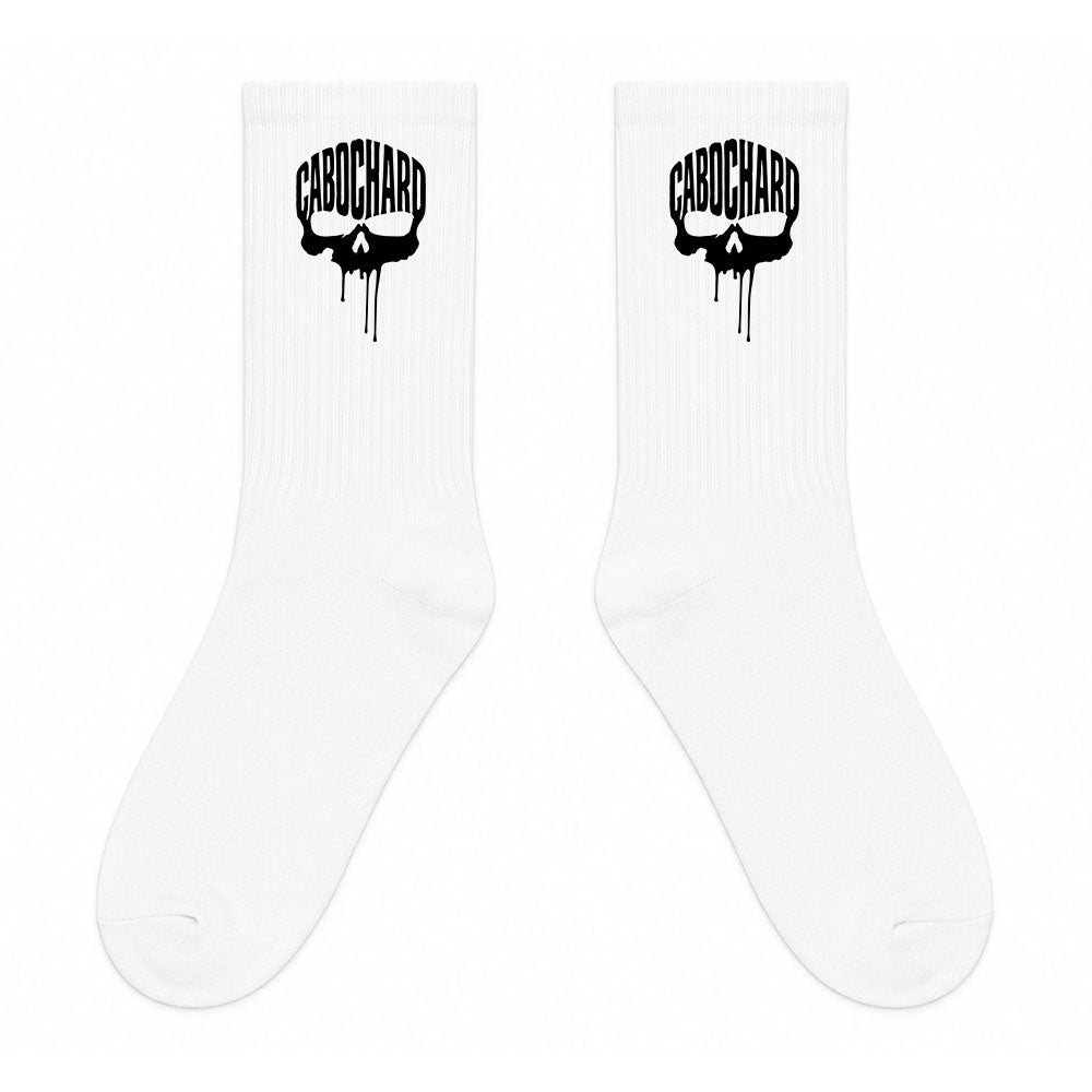 Chaussettes blanches SKULL - CABOCHARD