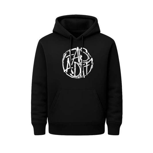 Sweat Capuche noir FLOW blanc - FAIS LA DIFF