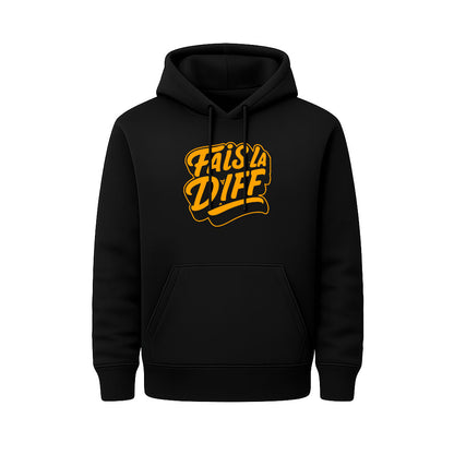 Sweat Capuche noir ORIGINAL orange - FAIS LA DIFF