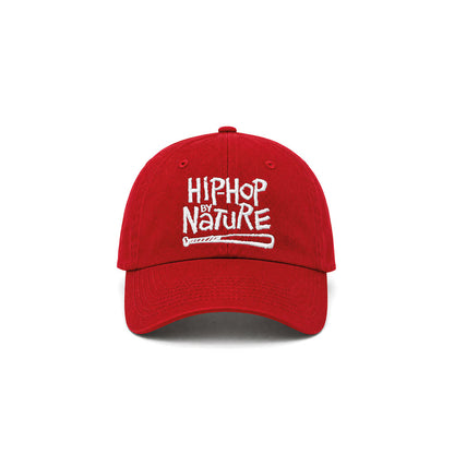 Casquette rouge brodée HIP HOP BY NATURE - POETIC 90