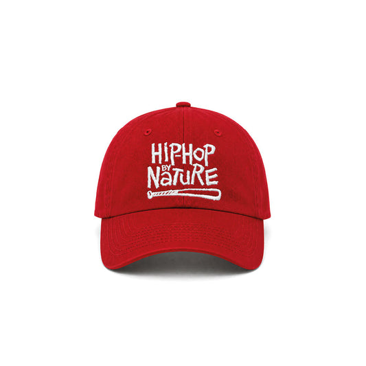Casquette rouge brodée HIP HOP BY NATURE - POETIC 90