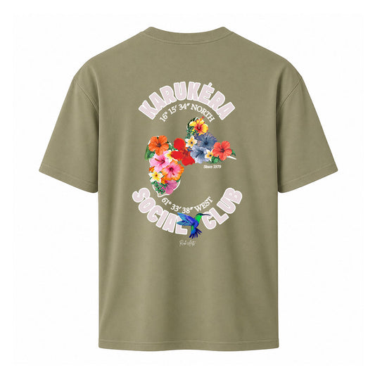 T-shirt kaki KARUKERA SOCIAL CLUB - PAWOL