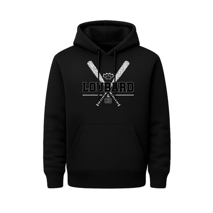 Sweat Capuche noir BASEBALL - LOUBARD & CO