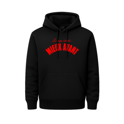 Sweat Capuche noir THE INFAMOUS RAP rouge - LRCMA