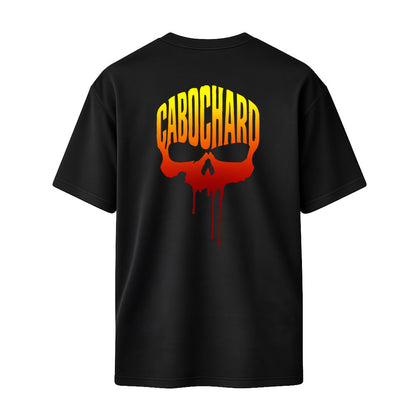 T-shirt noir SKULL Fire - CABOCHARD