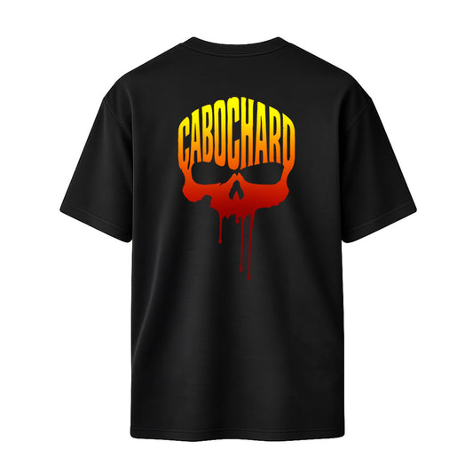 T-shirt noir SKULL Fire - CABOCHARD