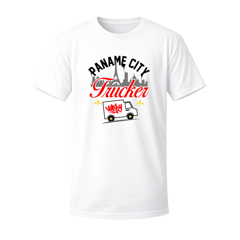 T-shirt blanc PANAME CITY TRUCKER - VAPSKY