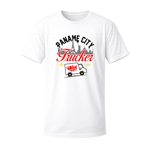 T-shirt blanc PANAME CITY TRUCKER - VAPSKY