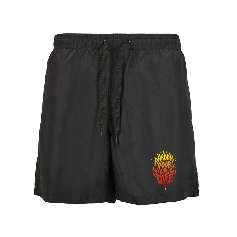 Short de bain noir PPLD - FAIS LA DIFF