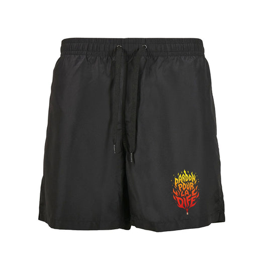 Short de bain noir PPLD - FAIS LA DIFF