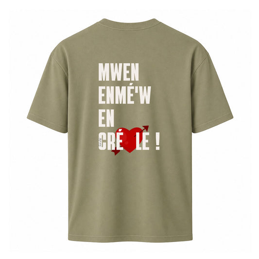 T-shirt kaki MWEN ENMEW RICH'ARTS - PAWOL