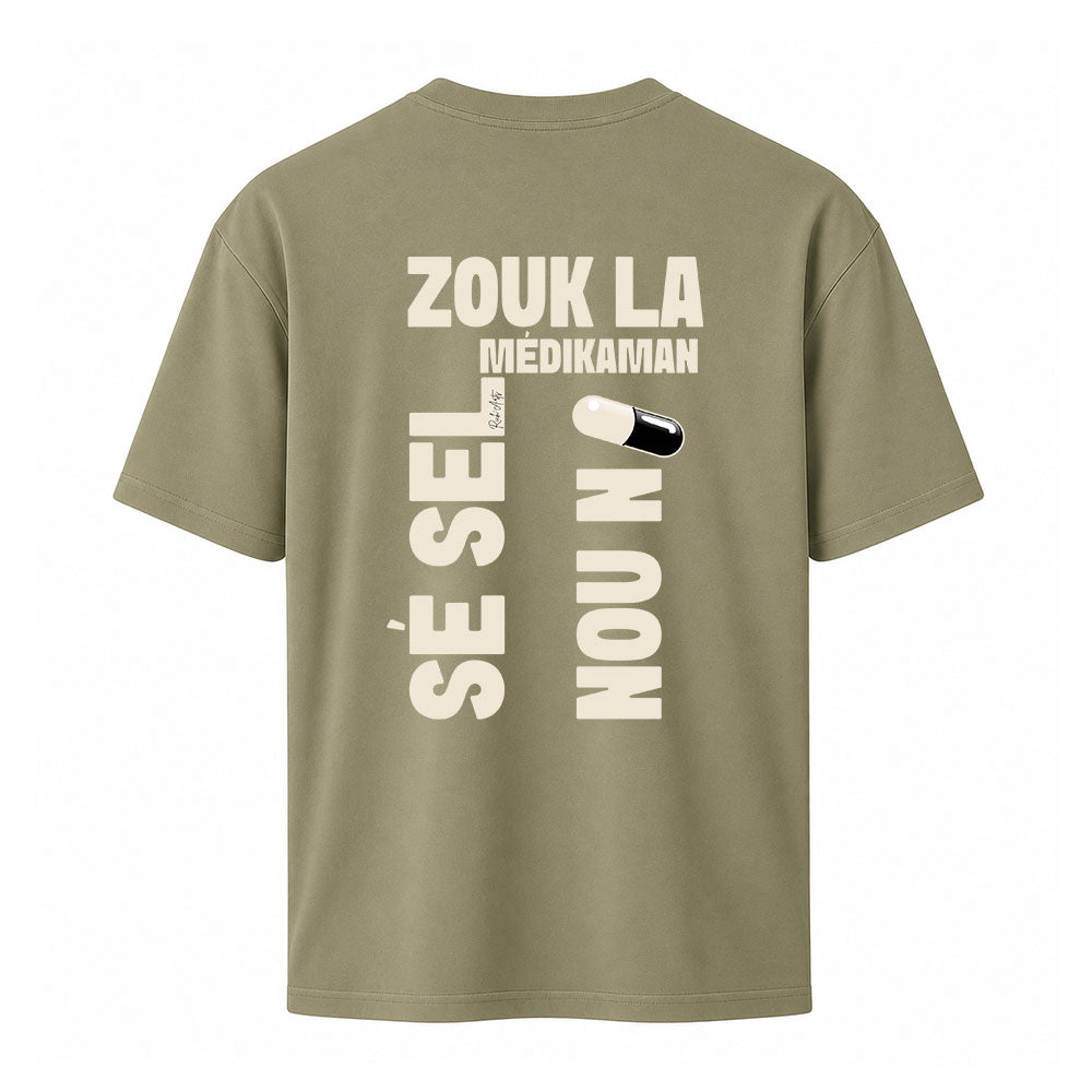 T-shirt kaki ZOUK RICHARTS - PAWOL