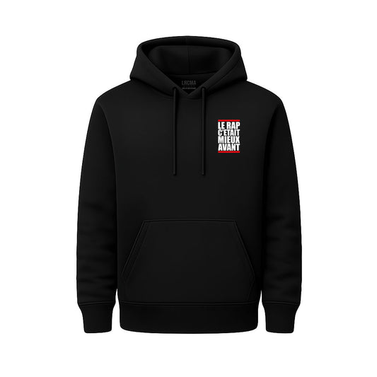 Sweat Capuche noir CLASSIC RAP - LRCMA