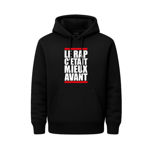 Sweat Capuche noir CLASSIC RAP - LRCMA