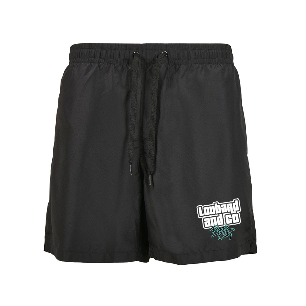 Short de bain noir LOUBARD PARIS CITY - LOUBARD & CO