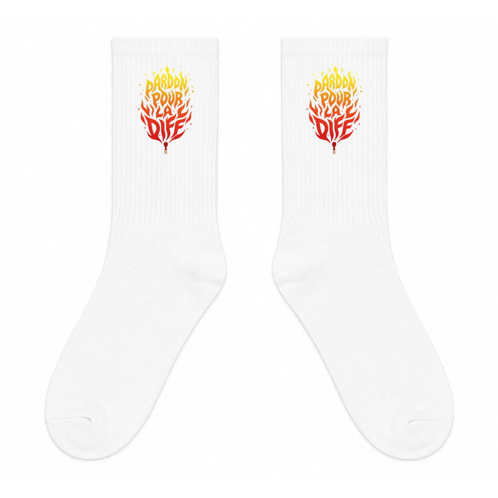 Chaussettes blanches PPLD - FAIS LA DIFF