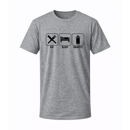 T-shirt gris EAT SLEEP GRAFFITI - GRAFFITI VICE