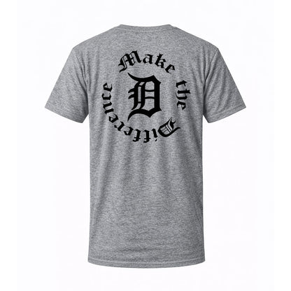 T-shirt gris MAKE THE DIFF - FAIS LA DIFF
