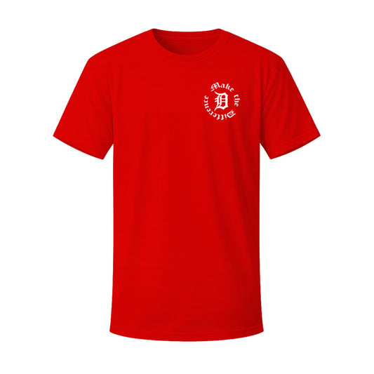 T-shirt rouge MAKE THE DIFF - FAIS LA DIFF