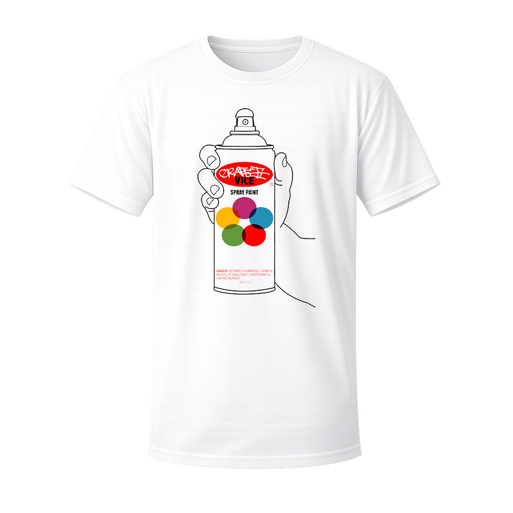 T-shirt blanc SPRAY PAINT - GRAFFITI VICE