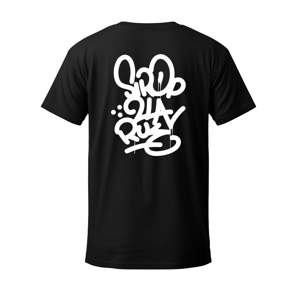 T-shirt noir TAG - SIROP DE LA RUE
