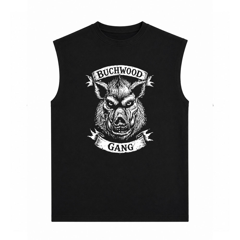 T-Shirt sans manches noir BUCHWOOD GANG - BUCHWOOD