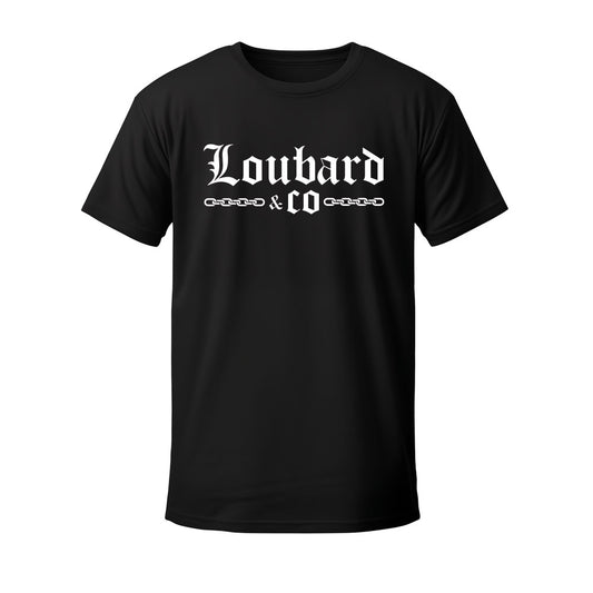 T-shirt noir LETTER - LOUBARD & CO