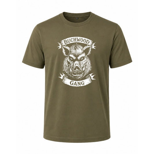 T-shirt kaki BUCHWOOD GANG - BUCHWOOD