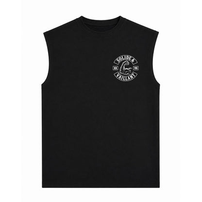 T-Shirt sans manches noir SOLIDE & VAILLANT - CABOCHARD