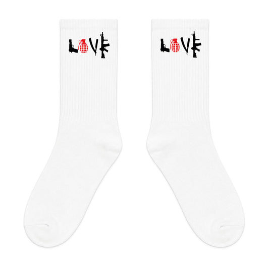 Chaussettes blanches LOVE - CABOCHARD